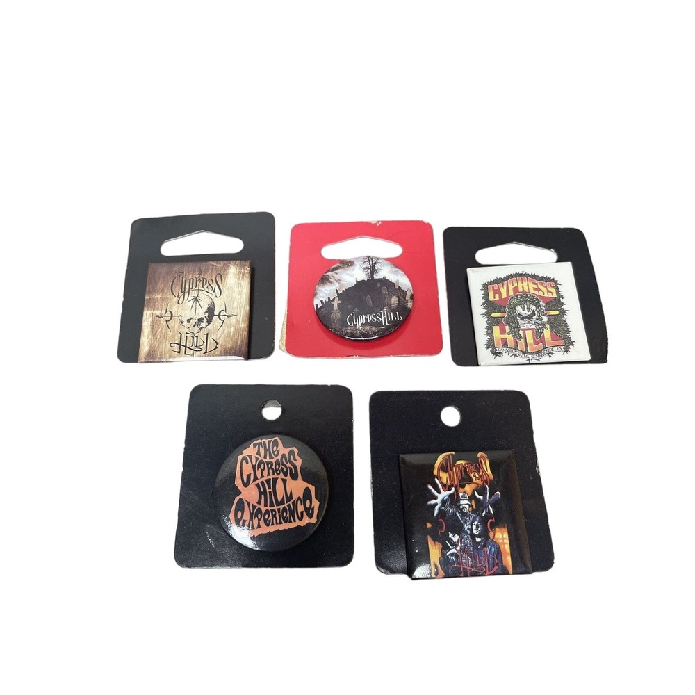 5 Vintage 90’s Cypress Hill Pins Collectibles